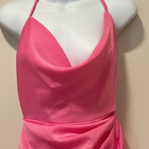 Princess Polly Ensley Mini Dress Pink Size 4 backless summer lightweight - Picture 3 of 13